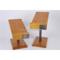 Custom Metal Rod Wooden Holder Countertop Shoes Retail Shop Commercial Stand Wear Display Unit